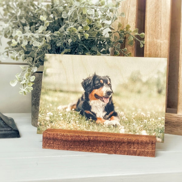 Custom Wood Photo with Stand | Picture Frames Personalized | Picture Gifts | Personalized Photo Gift | Photo on Wood | Mother's Day Gifts