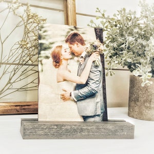 Custom Wood Photo with Stand Picture Frames Personalized Picture Gifts Personalized Photo Gift Photo on Wood Mother's Day Gifts image 2