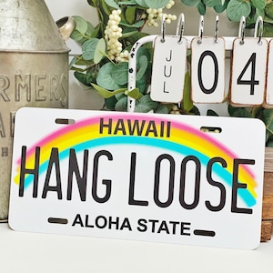 Custom License Plate - 6x12" | Choose Any US State | Hawaii License Plate | Beach Sign | Personalized Beach Decor | Gifts for Boyfriend