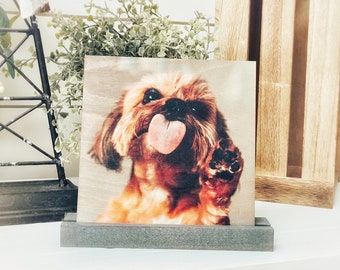 Custom Wood Photo with Stand | Picture Frames Personalized | Custom Photo Gift | Personalized Photo Gift | Photo on Wood | Boyfriend Gifts