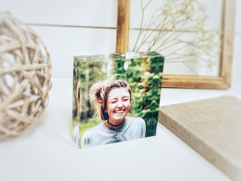 Custom Photo Gift Acrylic Picture Frame Acrylic Photo Block Gift for Him Gift for Mom Personalized Photo Mother's Day Gifts 4x4