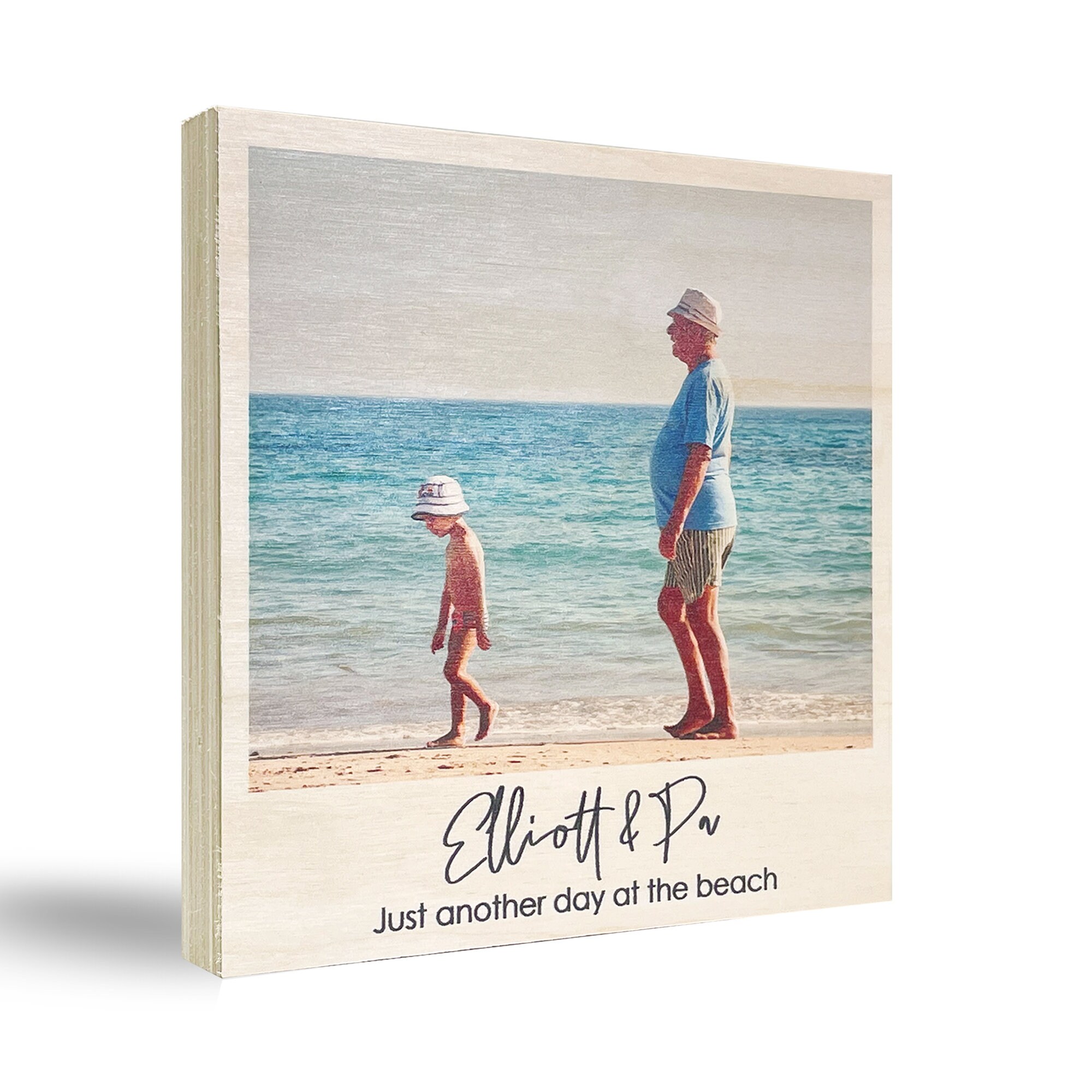 Photo Gift for Dad Custom Wood Photo Personalized Photo - Etsy