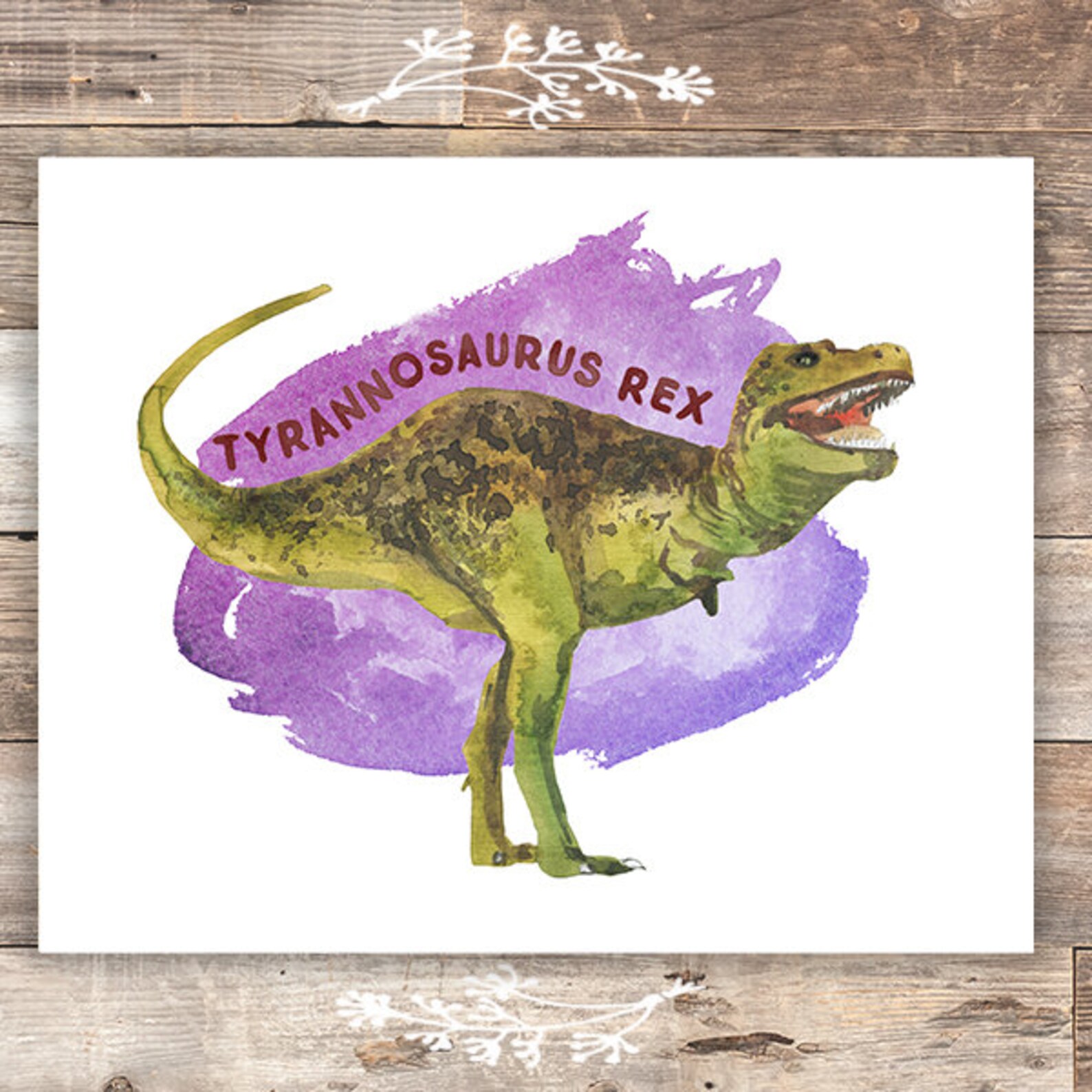 Dinosaur Wall Decor Art Prints set of 6 8x10s Etsy