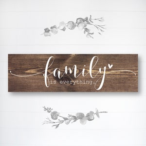 Family is Everything | Family Wood Sign | Farmhouse Quote Wall Decor | FAST SHIPPING & Ready to Hang!