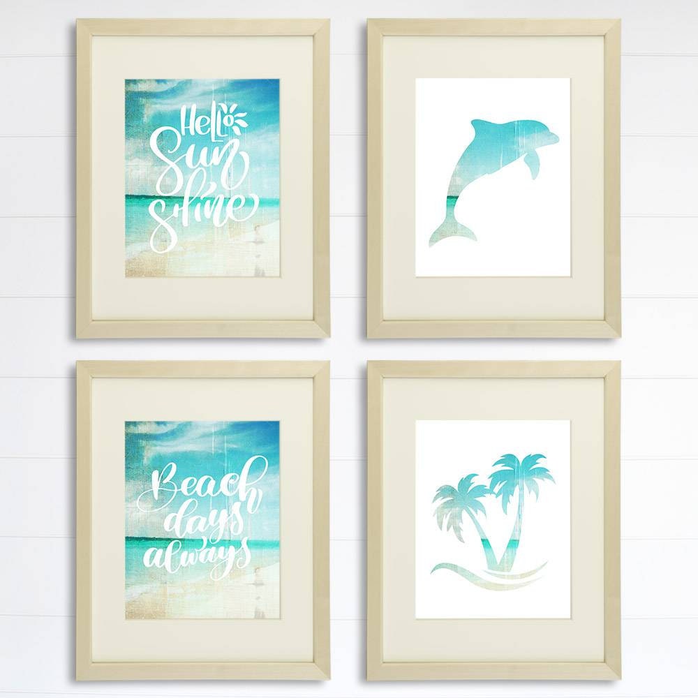 Beach Set Art Prints Set of 4 8x10s Etsy