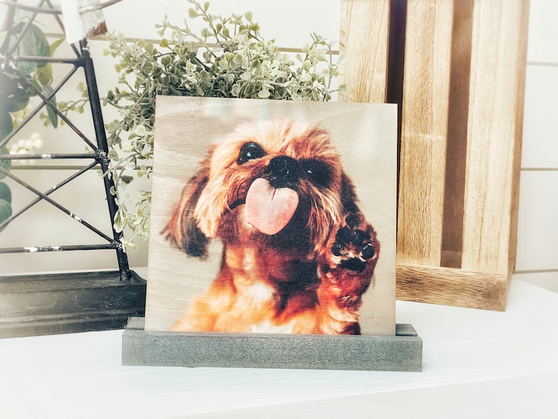 Custom Wood Photo with Stand Picture Frames Personalized Picture Gifts Personalized Photo Gift Photo on Wood Mother's Day Gifts image 9