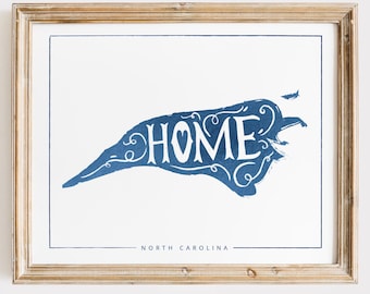 North Carolina Wall Art Print | Unframed 8x10