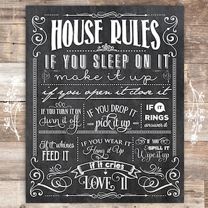 House Rules Art Print - 8x10