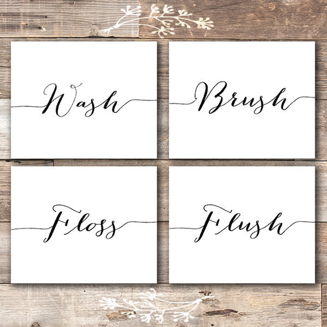 Bathroom Decor Art Prints set of 4 8x10s - Etsy