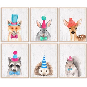 Woodland Nursery Wall Art Prints (Set of 6) - 8x10s