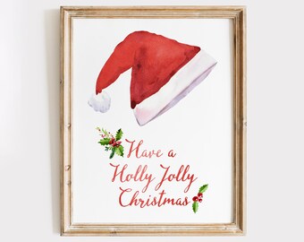 Have A Holly Jolly Christmas | Christmas Art Print | Holiday Décor