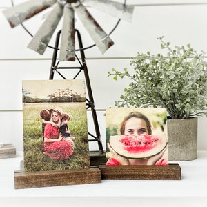 Custom Wood Photo with Stand Picture Frames Personalized Picture Gifts Personalized Photo Gift Photo on Wood Mother's Day Gifts image 6