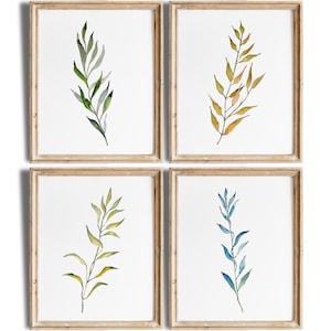 Willow Branches Art Prints (Set of 4) - Unframed - 8x10s