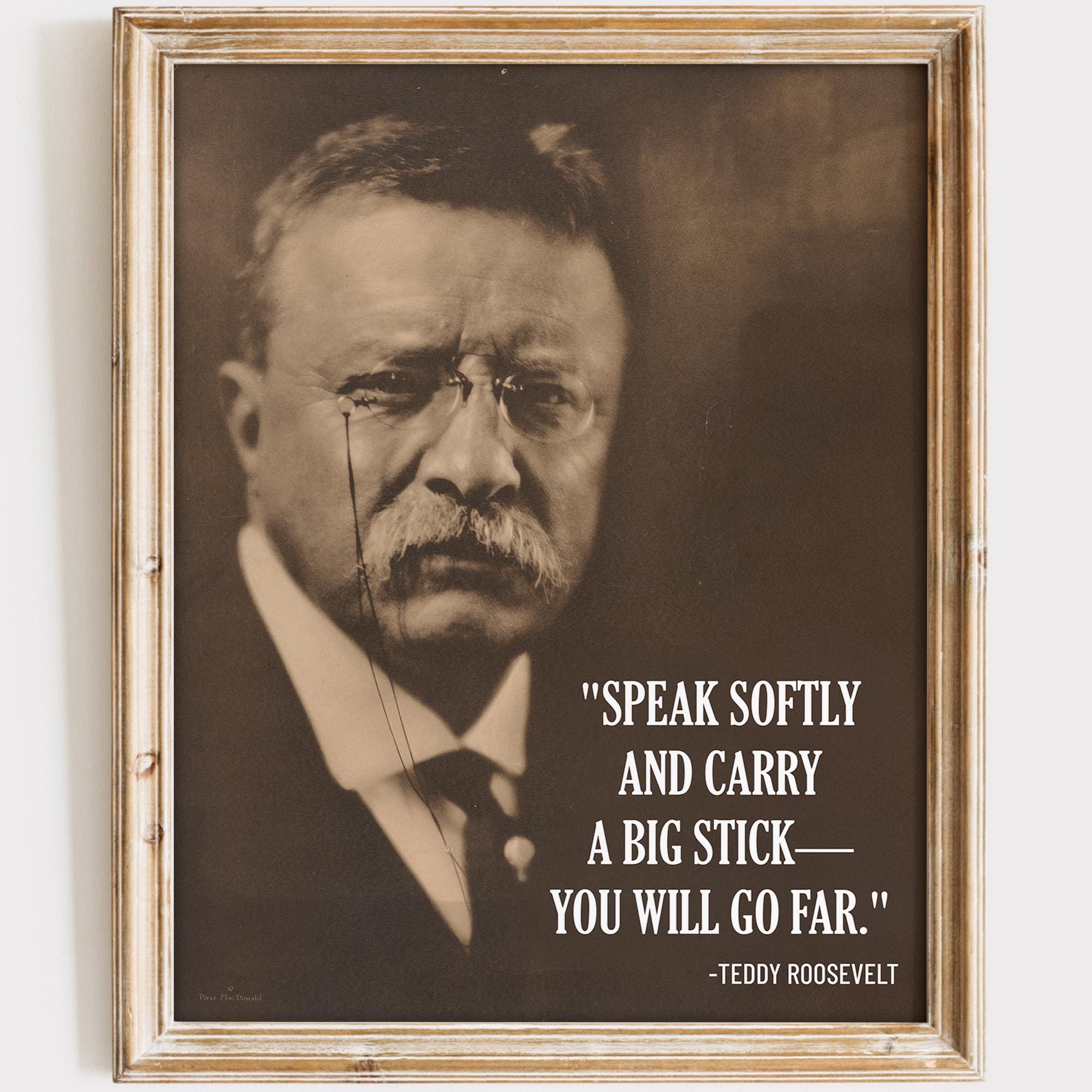 Teddy Roosevelt Quote Print: Inspirational Vintage Wall Art - Etsy