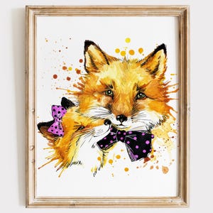 Fox Art Print | Animal Wall Decor | Nursery Wall Art