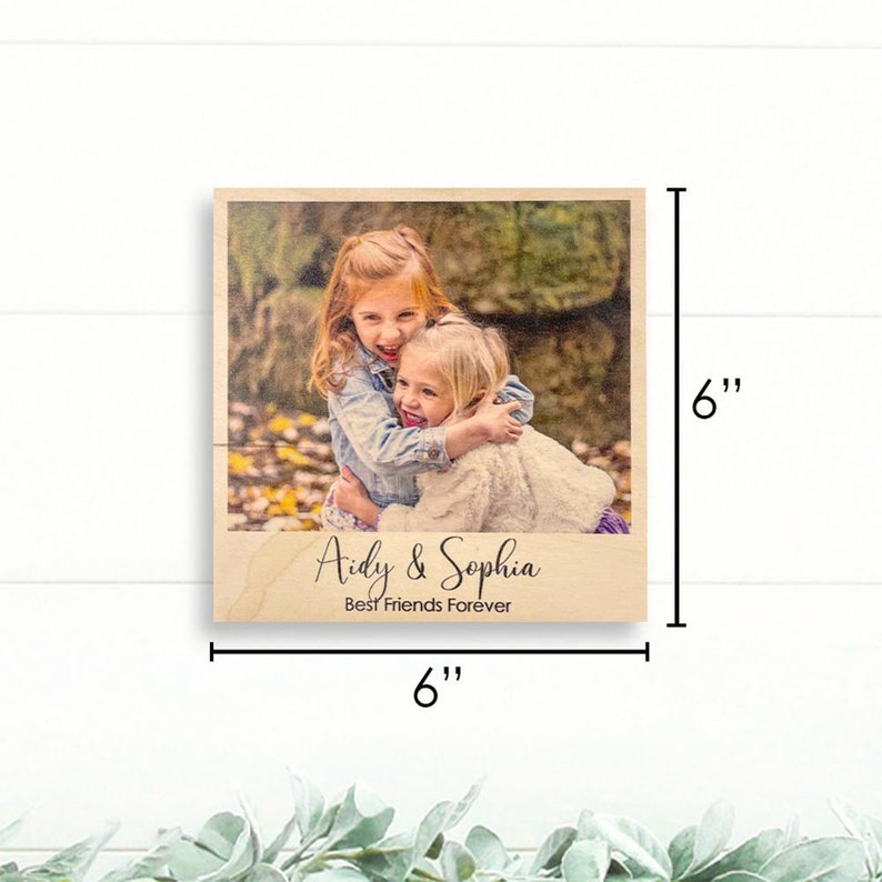 Custom Wood Photo Gift Personalized Picture Frames Gifts for Him Gifts for Dad Wood Canvas Wall Art Mother's Day Gifts Mom Gift 6x6