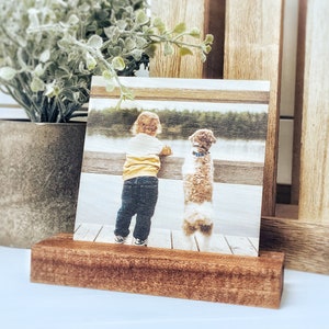 Custom Wood Photo with Stand Picture Frames Personalized Picture Gifts Personalized Photo Gift Photo on Wood Mother's Day Gifts image 3