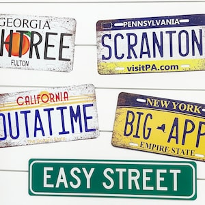 Custom License Plate - 6x12" | Choose Any US State | Vanity License Plate | Metal Wall Art | Personalized Gift For Him | Gifts for Boyfriend