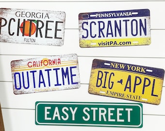 Custom License Plate - 6x12" | Choose Any US State | Vanity License Plate | Metal Wall Art | Personalized Gift For Him | Gifts for Boyfriend