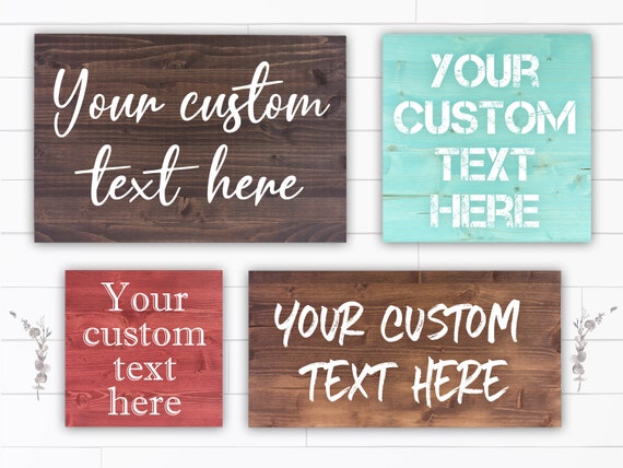Custom Wood Signs Personalized Quote Custom Wooden Signs | Etsy