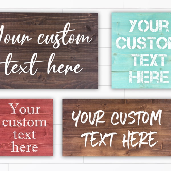 Custom Wood Signs | Stained Wood Sign with Your Personalized Quote | Custom Wooden Signs | Personalized Sign | Farmhouse Sign