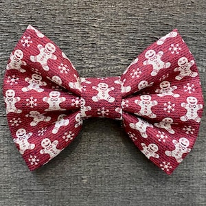 Gingerbread Man Clip On Baby Bow tie | Christmas | Baby Bow tie | Christmas Accessories