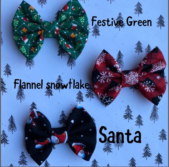 christmas clip on bow tie
