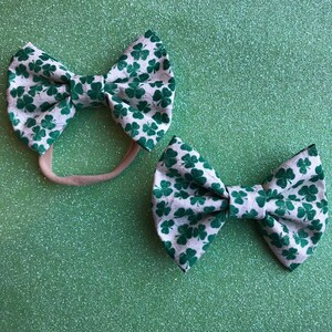 St. Patrick&#39;s Day Hair Bow | St Pattys Hair Bow | Holiday Hair bow