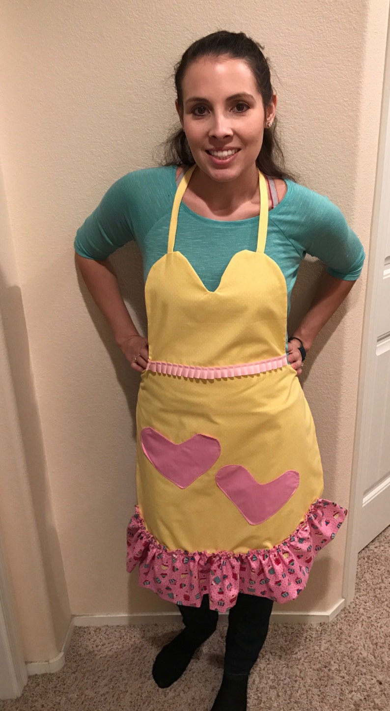 Yellow Small Dot Cupcake Apron