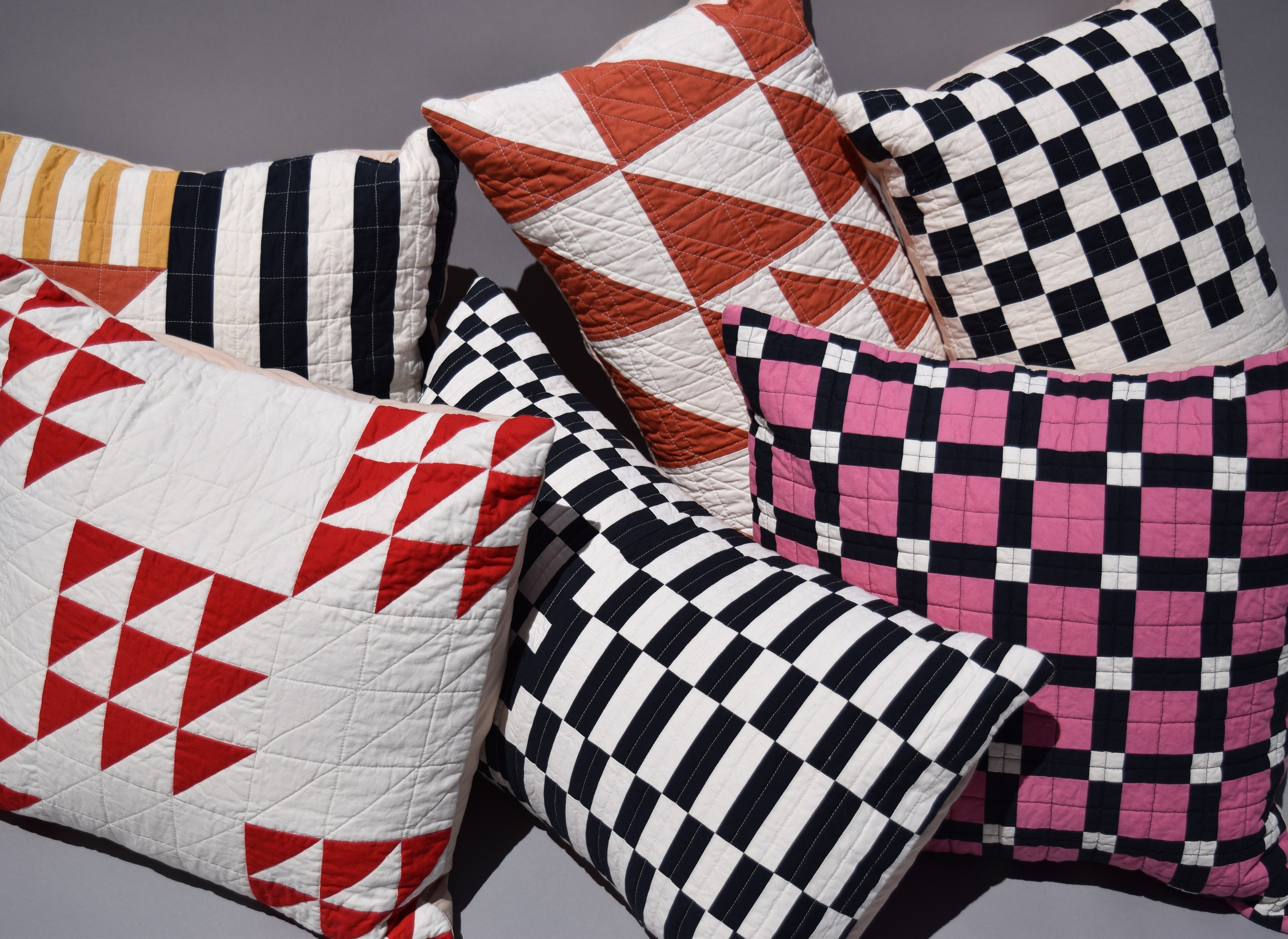 Lumbar Quilted throw cushion decorative pillow case cotton Etsy