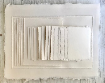 Handmade Deckled Edge Paper Sample: Stationery & Wedding Invitations