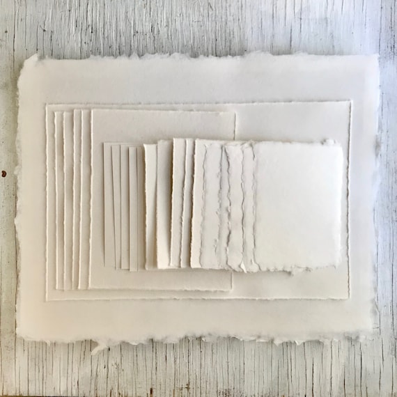 Handmade Deckled Edge Paper Sample: Stationery & Wedding Invitations