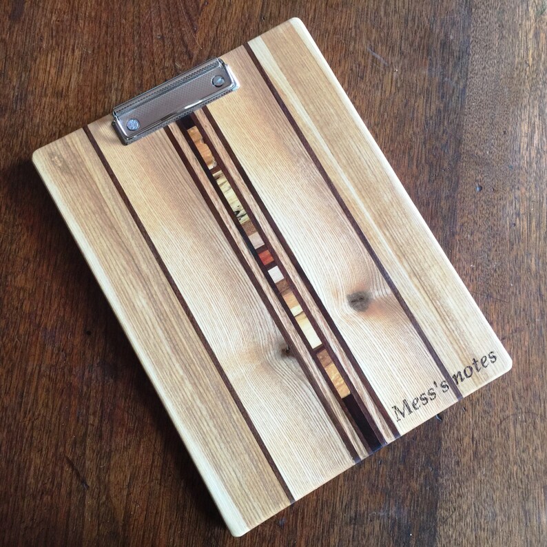 Handmade Personalized Wooden Clipboard with Custom Initials Etsy