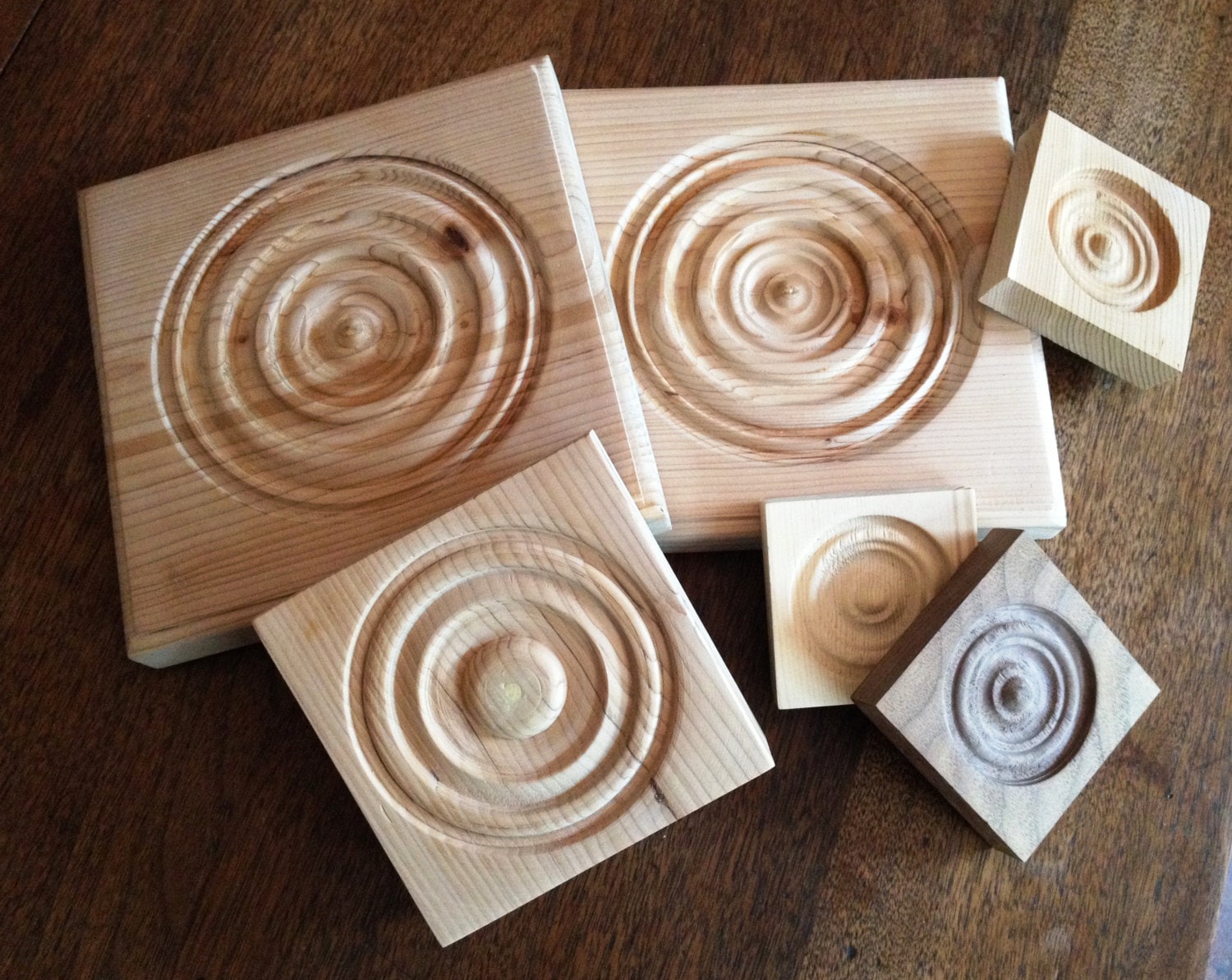 Custom Hand Made Corner Blocks Rosette Bullseye Trim Wooden Etsy