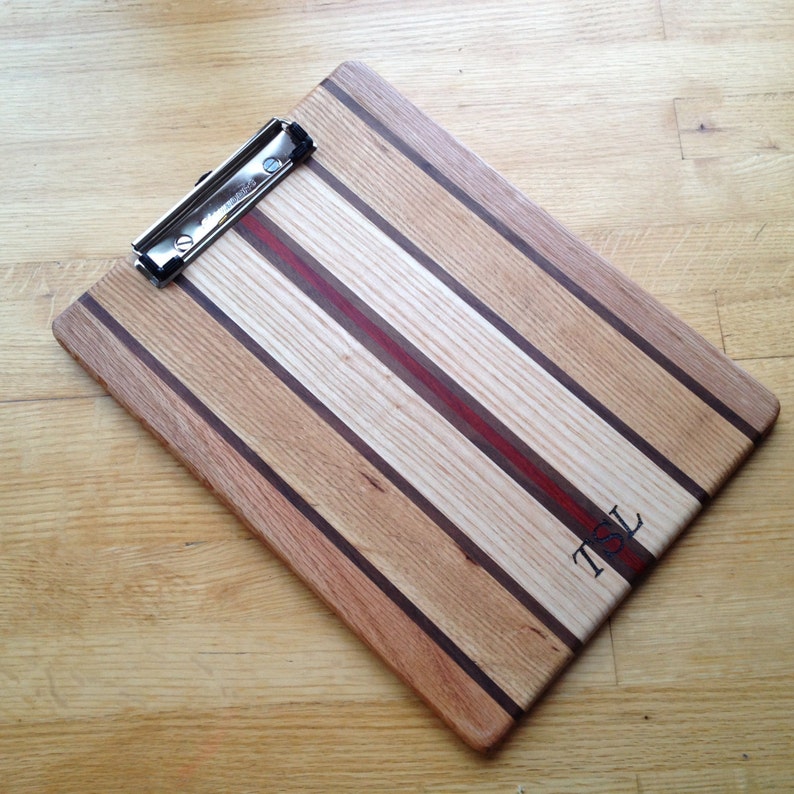 Handmade Personalized Wooden Clipboard with Custom Initials Etsy
