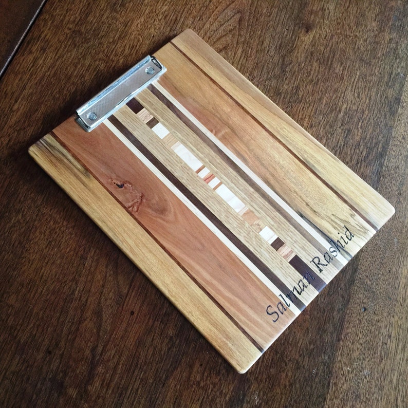 Handmade Personalized Wooden Clipboard with Custom Initials Etsy