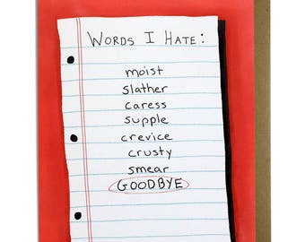 Funny Goodbye Card - Sarcastic Goodbye Card, Funny Retirement Card, Moving Card, Saying Goodbye, Leaving, Goodbye Card for Her, Him, Friend