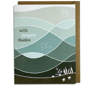 Thank You Card - Süße Dankeskarte, Ozean, aufrichtiger Dank, Hochzeit, Aufrichtig