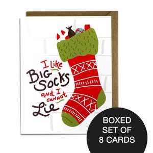 Funny Christmas Card Funny Holiday Card Boxed Set Sarcastic Holiday Card, Holiday Card for Friend, Set of 8 image 1