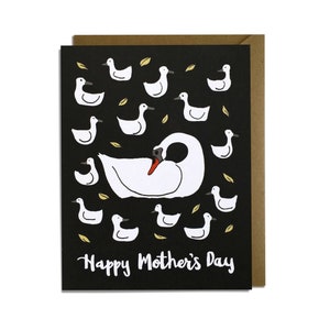 Muttertagskarte - Süße Karte für Mama, Mama, Oma, Oma, Nana, Schwan, Vögel