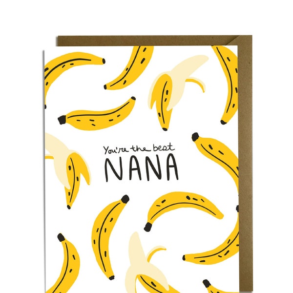 Funny Nana Card - For Mother's Day, Grandmother, Grandma, MeeMaw, Bananas, Best Nana