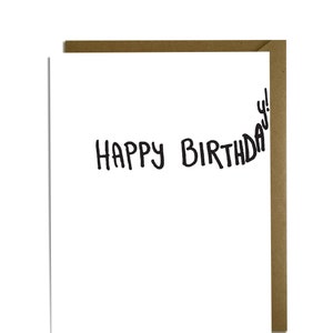 Carte d'anniversaire amusante - Lettres serrées à la main