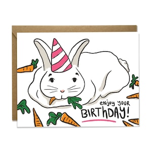 Cartão de aniversário engraçado - Coelho gordo, coelho