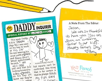 Father's Day Fill in the Blank - funny card for kids to give their dads