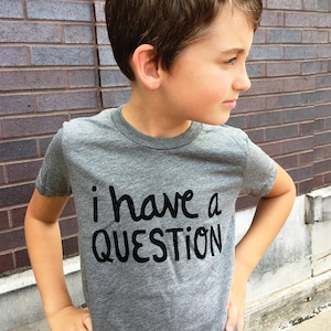 Funny Kids Tee I Have a Question, christmas gift image 1