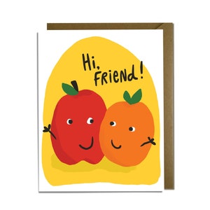Carte de voeux vierge - Hi Friend Fruit, Everyday, Notecard