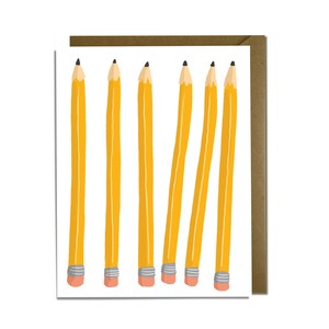 Carte de voeux vierge - Crayons, tous les jours, carte pour notes