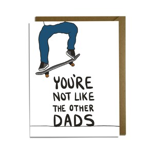 Carte amusante pour la fête des pères - Skater, Skate Dad, Cool Dad, Mari image 2