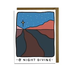 O Night Divine - Carte de Noël du désert du sud-ouest