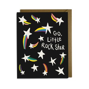 ¡Vamos, Little Rock Star! Tarjeta de aliento, graduación y felicitaciones
